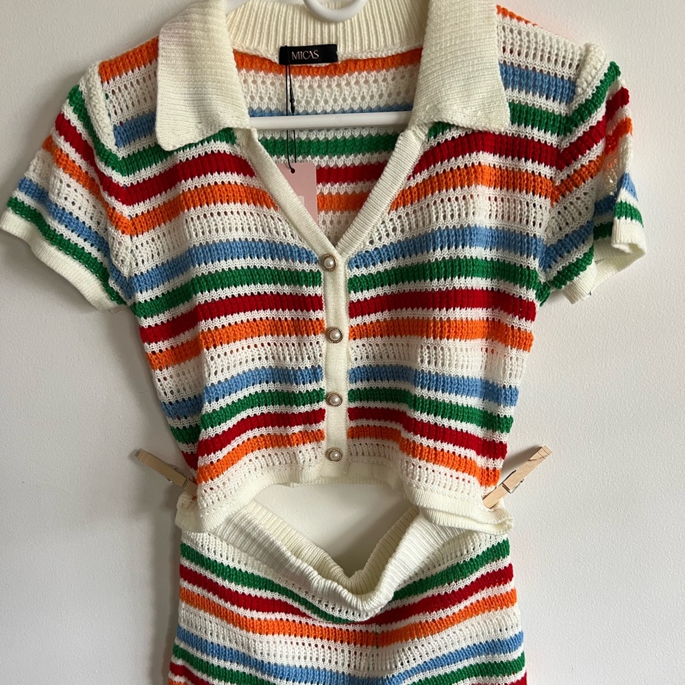 Micas Striped Crochet Set